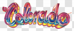 Colorado - Colorful Colorado Text Design Transparent PNG