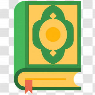 Quran - Green Book With Bookmark Transparent PNG