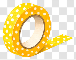 Yellow Polka Dot Washi Tape - Yellow Polka Dot Tape Roll For Crafting Transparent PNG