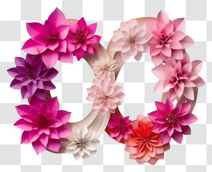 Infinity Symbol - Floral Number Eight Decoration Transparent PNG