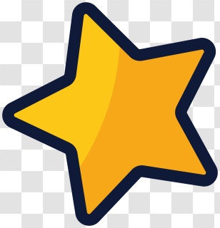 Yellow Star - Shiny Yellow Star Icon Transparent PNG