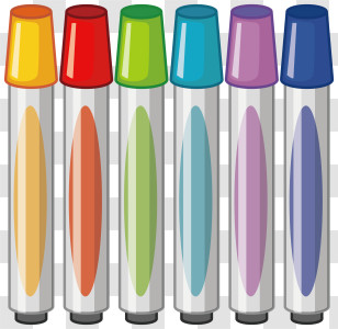 Colored Markers - Set Of Colorful Markers Transparent PNG