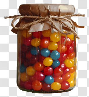 Candies Jar - Glass Jar Of Colorful Candy Balls Transparent PNG