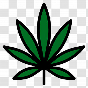 Cannabis Leaf - Green Cannabis Leaf Graphic Design Transparent PNG