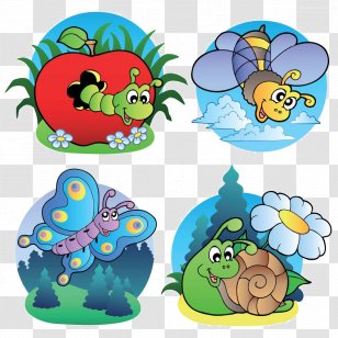 Insect Drawing Royalty-free Clip Art - Artwork - Cartoon Butterfly Snail Transparent PNG