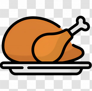Turkey Food - Cooked Turkey Drumstick And Roast Icon Transparent PNG