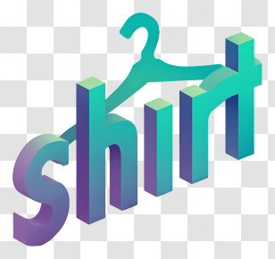 Shirt Logo - 3D 'shirt' Text With Hanger Transparent PNG