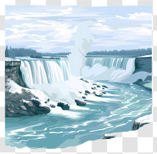 Niagara Falls - Scenic Waterfall Landscape Transparent PNG