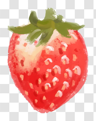 Cartoon - Watercolor Strawberry Painting Transparent PNG