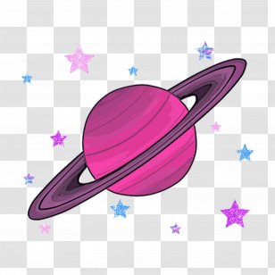 Aesthetics Pastel User Drawing - Vaporwave - Saturn Transparent PNG
