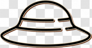 Pamela Icon Linear Detailed Travel Elements Icon Hat Icon Transparent PNG