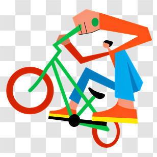 Person On Bicycle - Person Riding A Bicycle Transparent PNG