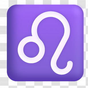 Leo Emoji - Leo Zodiac Symbol Transparent PNG