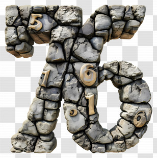 Number 76 - Rocky Pi Symbol Transparent PNG