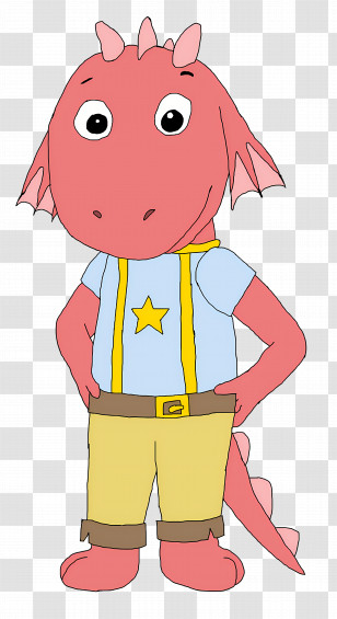 The Frontyardigans - Friendly Red Dragon Cartoon Character Transparent PNG