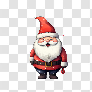 Christmas Card Day - Jolly Santa Claus Cartoon Illustration Transparent PNG