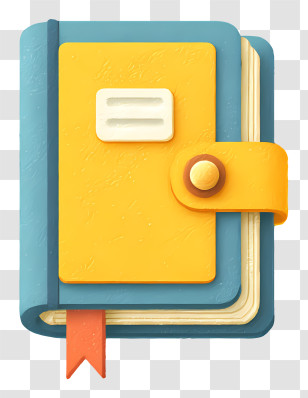 School Diaries - Colorful Notebook With Bookmark Transparent PNG