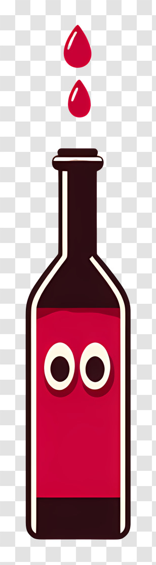 Open Wine Bottle - Quirky Bottle With Eyes Transparent PNG