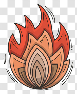 Cartoon - Orange Fire Flame Transparent PNG