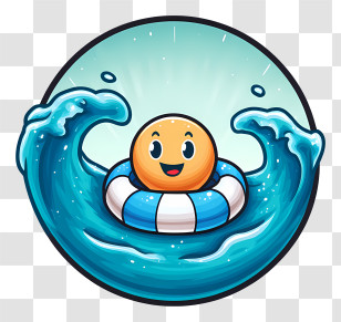 Play With Water - Smiling Ball In Water Transparent PNG