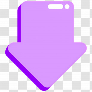 Down Arrow - Purple Arrow For Navigation Transparent PNG