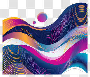 Gradient Background - Abstract Color Wave Pattern Illustration Transparent PNG