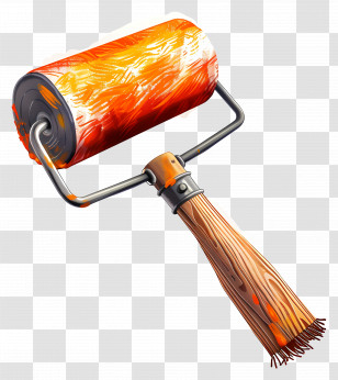 Paint Roller - Paint Roller With Wooden Handle Transparent PNG
