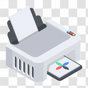 Printer - Modern Printer With Paper Transparent PNG