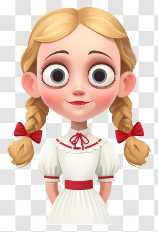 Annabelle From The Conjuring - Blonde Girl With Braids Transparent PNG