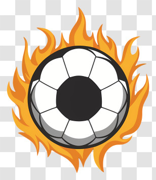 Art - Flaming Soccer Ball Transparent PNG