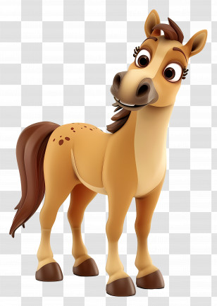 3d Cartoon Horse - Funny Cartoon Horse Transparent PNG