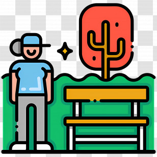 Ranger - Person In Park With Bench Transparent PNG