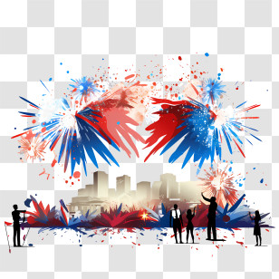 Costa Rica Independence Day - City Fireworks Celebration Transparent PNG