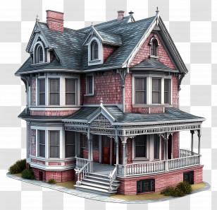 Victorian House - Victorian House With Porch Transparent PNG