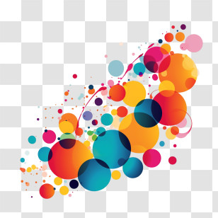 Bubbles - Colorful Abstract Circles Design Transparent PNG