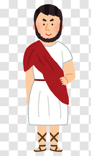 Ancient Greek - Ancient Roman Man In Toga Transparent PNG