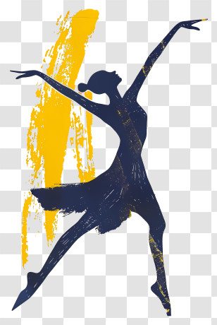 Dancer Silhouette - Elegant Ballet Dancer Silhouette Transparent PNG