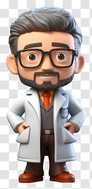 Man - Cartoon Scientist Character Illustration Transparent PNG