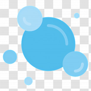 Soap Bubbles - Blue Bubbles Graphic Icon Representing Freshness Transparent PNG