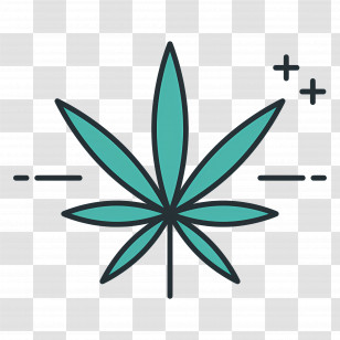 Cannabis Leaf - Cannabis Leaf Illustration Transparent PNG