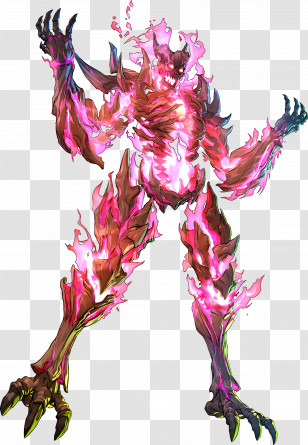 Soul Edge - Flaming Monster Creature Transparent PNG