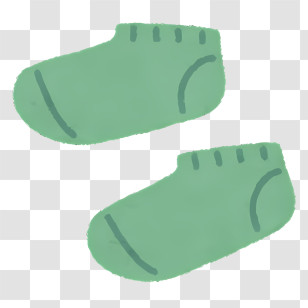 Fashion - Short Green Ankle Socks Transparent PNG