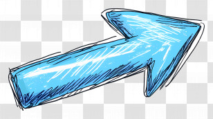 Blue Arrow - Blue Sketch Arrow Symbol Transparent PNG