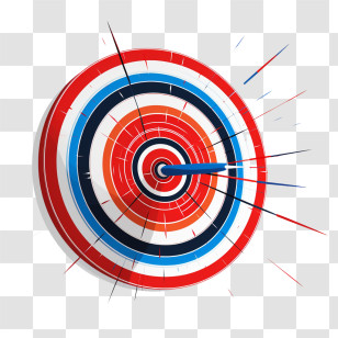 Target - Illustration Of Red And Blue Bullseye Target Transparent PNG
