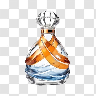Perfume Bottle - Elegant Designer Perfume Bottle Transparent PNG