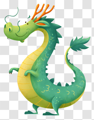 Cute Green Dragon - Green Dragon Cartoon Illustration Transparent PNG
