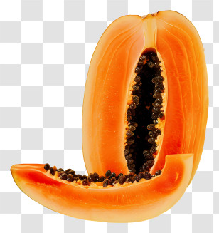 Papaya - Freshly Sliced Papaya Illustration Transparent PNG