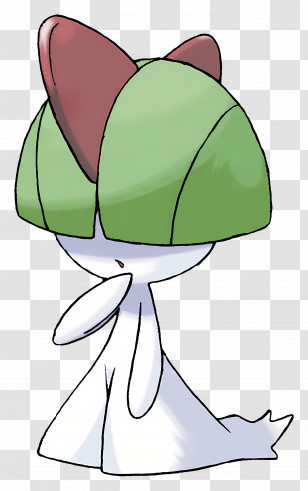 Ralts - Green And White Anime Creature Transparent PNG