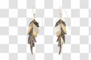 Earring Feather - Falling Feathers Transparent PNG