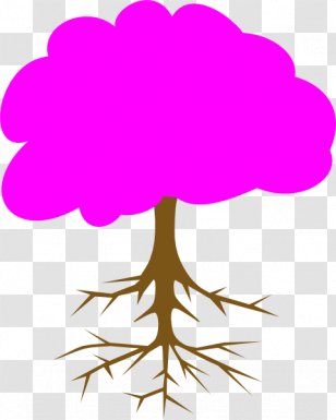 Clip Art Tree Root Branch Image - Can Stock Photo - Pink Transparent PNG